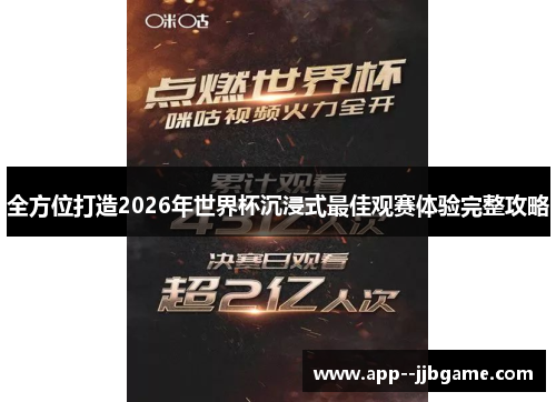 全方位打造2026年世界杯沉浸式最佳观赛体验完整攻略